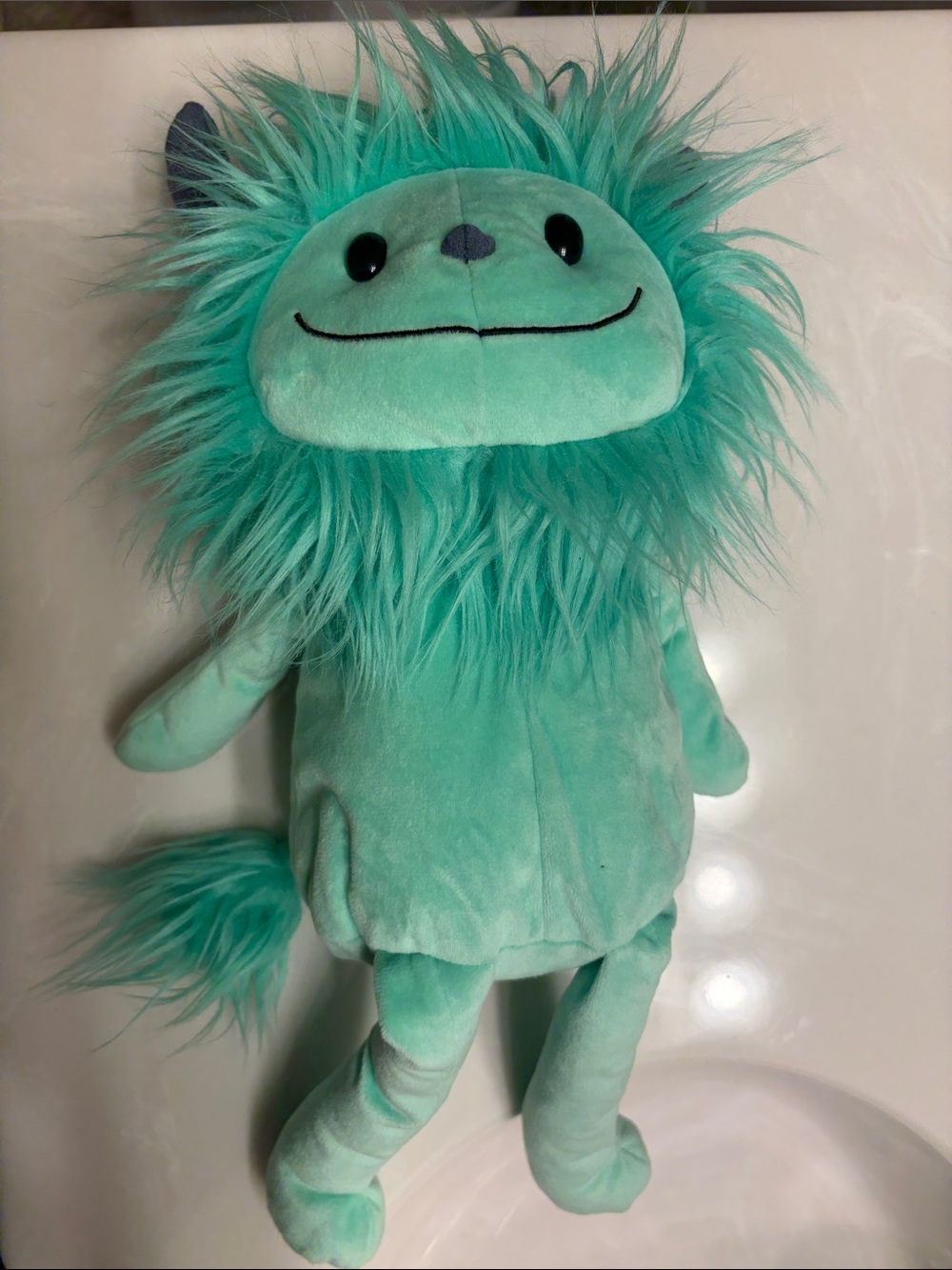 Jellycat Mint-Teal Fuzzy Monster Plush